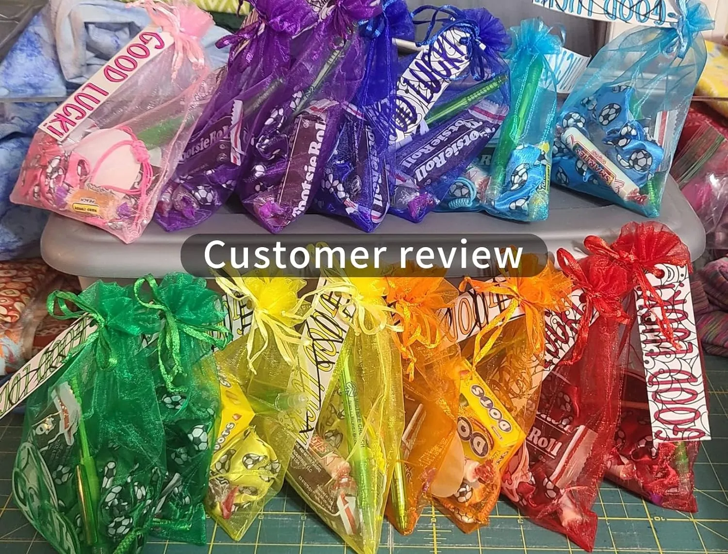 120PCS Sheer Organza Bags 5X7 inches Mesh Drawstring Gift Bags Small for Jewelry Wedding Party Baby Shower Favor Bags (Rainbow )