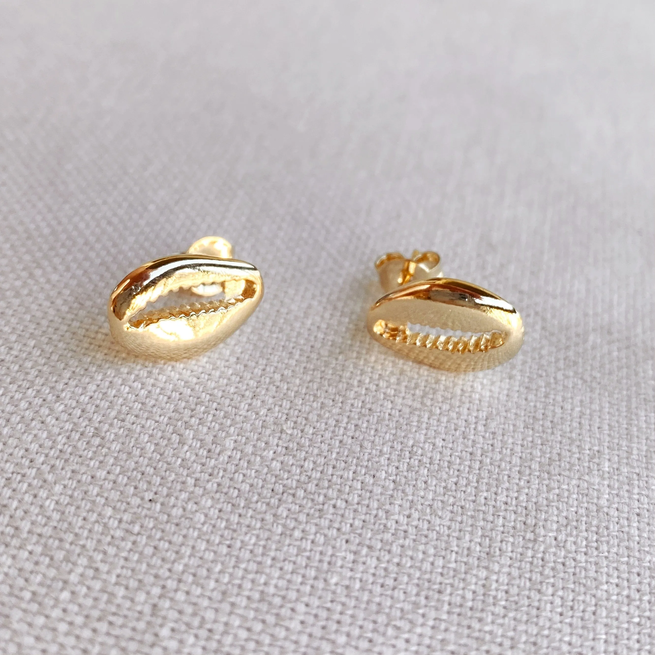 18k Gold Filled Cowrie Shell Protection Earrings