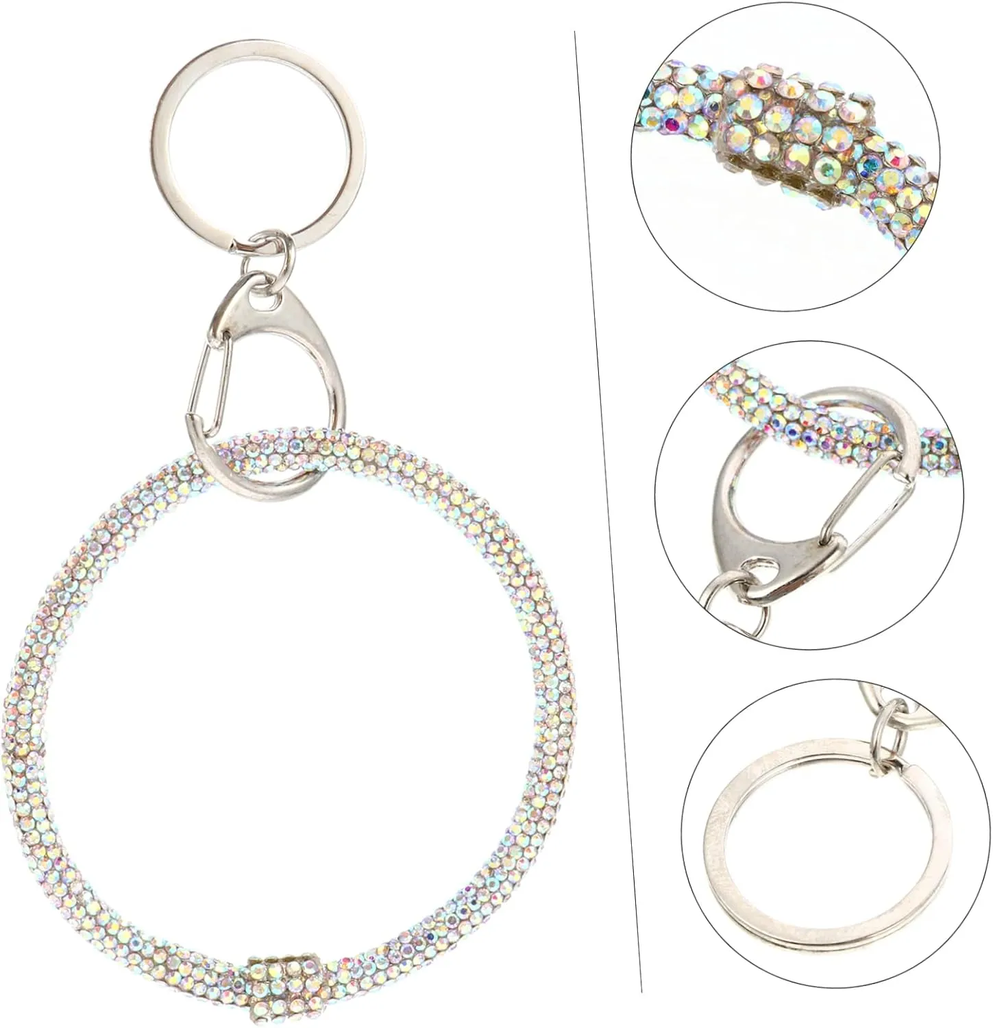 1Pc bracelet keychain bracelet key ring charms bracelets charm bracelet for women womens keychains for car keys Wristlet Key holder Accessories rhinestones key chain women's