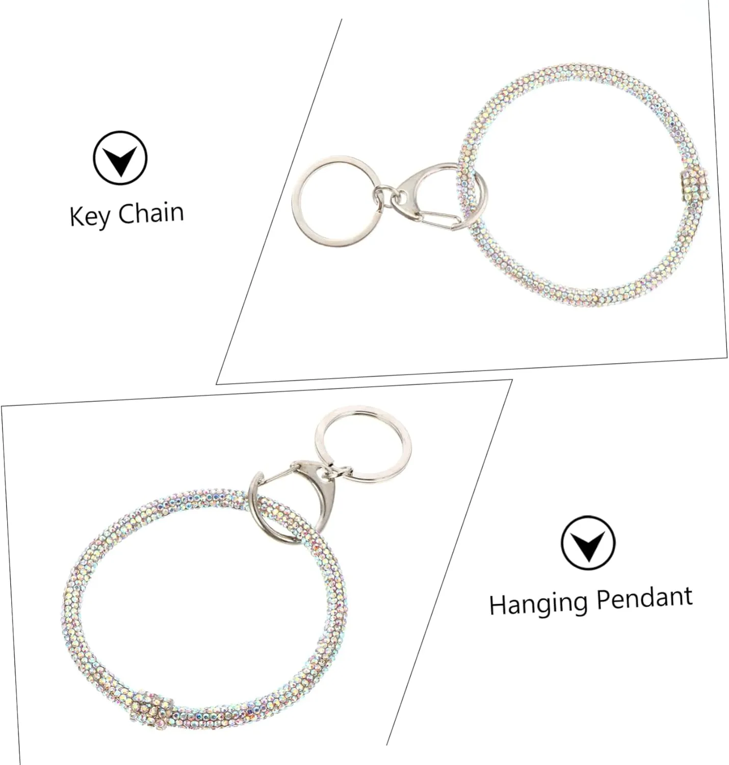 1Pc bracelet keychain bracelet key ring charms bracelets charm bracelet for women womens keychains for car keys Wristlet Key holder Accessories rhinestones key chain women's