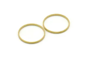 25mm Circle Connectors - 25 Raw Brass Circle Connectors (25x0.8x2mm) D0313