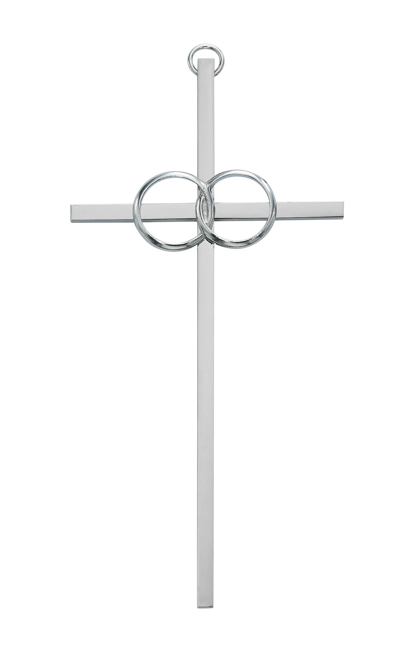 8in. Polished Aluminum Wedding Cross Boxed - 71-44800