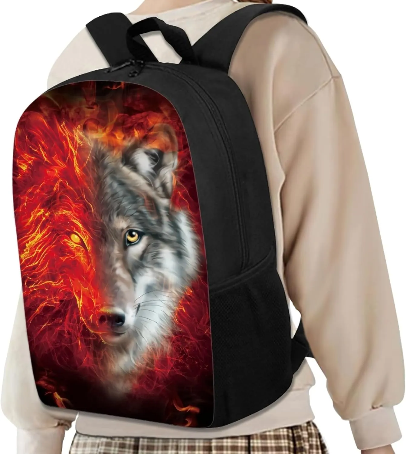 AFPANQZ Kids Backpack 3 Pieces Set Large Capacity School Bags with Heat Insulated Lunch Bags Small Pencil Bags 3 Pack