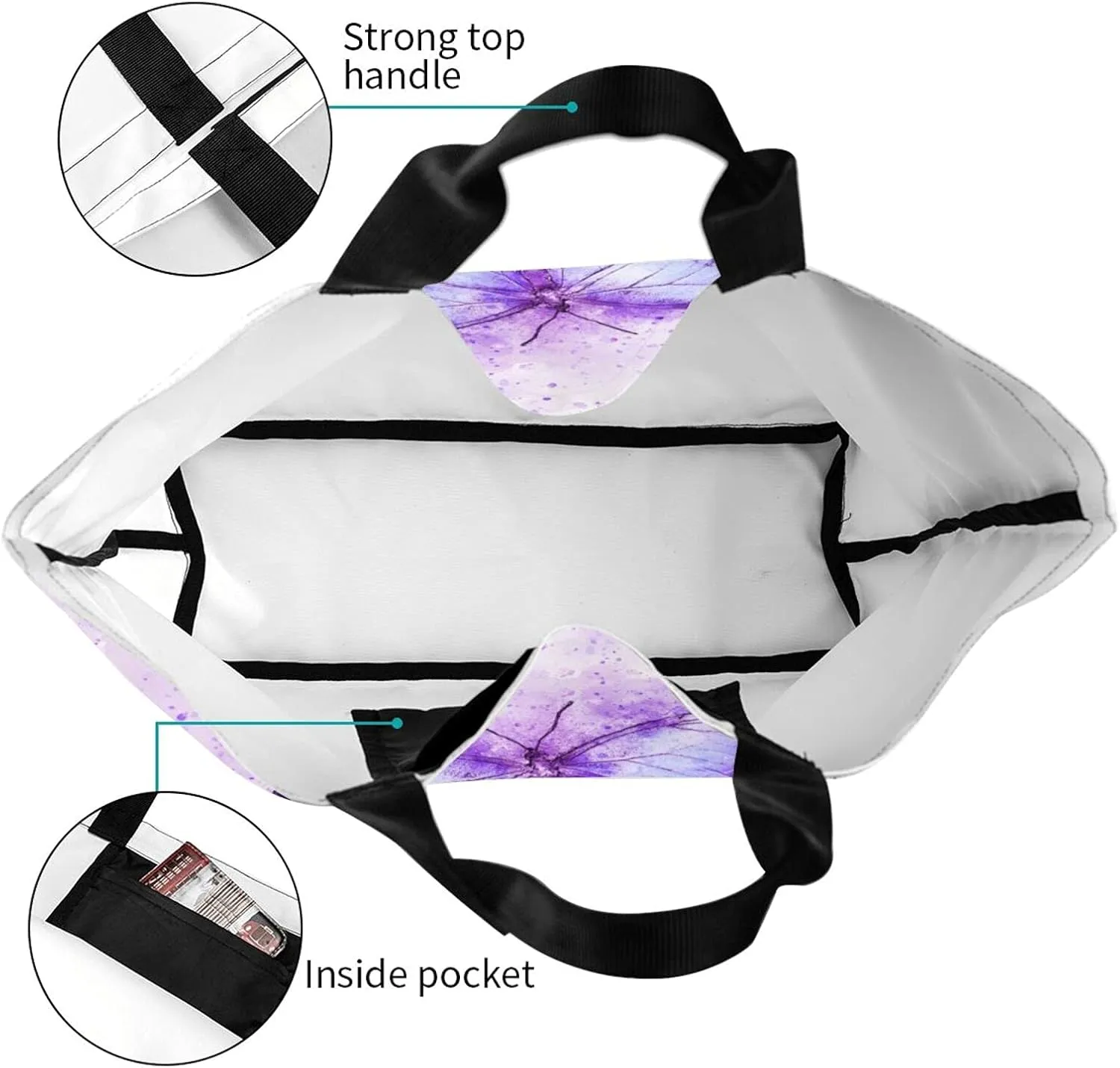 AmerTac Tote Bag Large Women Casual Shoulder Bags Gifts Reusable Waterproof For Weekender Travel Grocery Shopping Outdoor