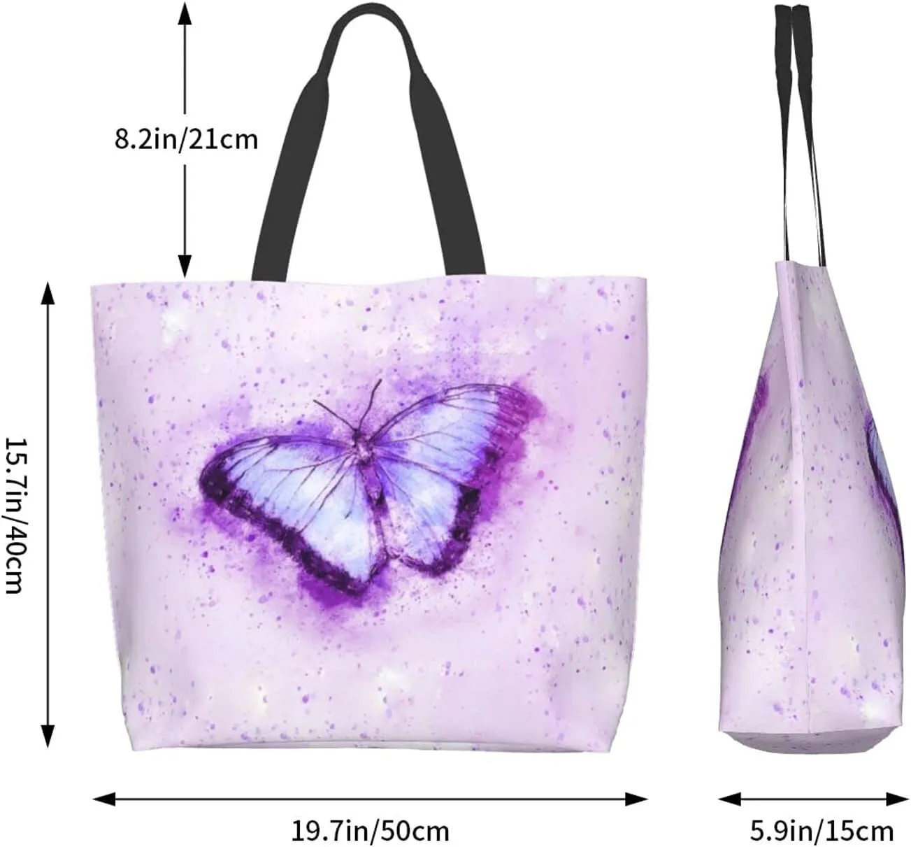 AmerTac Tote Bag Large Women Casual Shoulder Bags Gifts Reusable Waterproof For Weekender Travel Grocery Shopping Outdoor