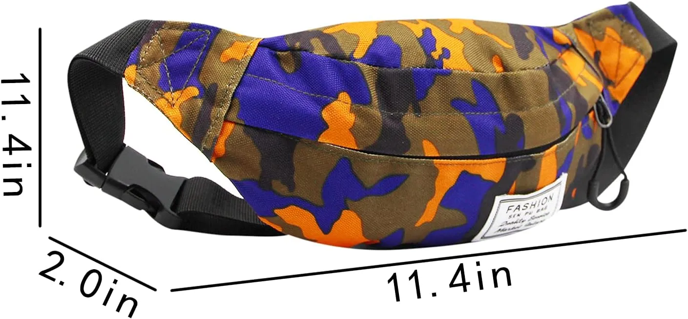 ANKOMINA Little Boys Fanny Pack Kids Small Camouflage Waist Pack Belt Bag Pack Pouch with Adjustable Strap for Toddler Children Sport,Running,Hiking,Camping