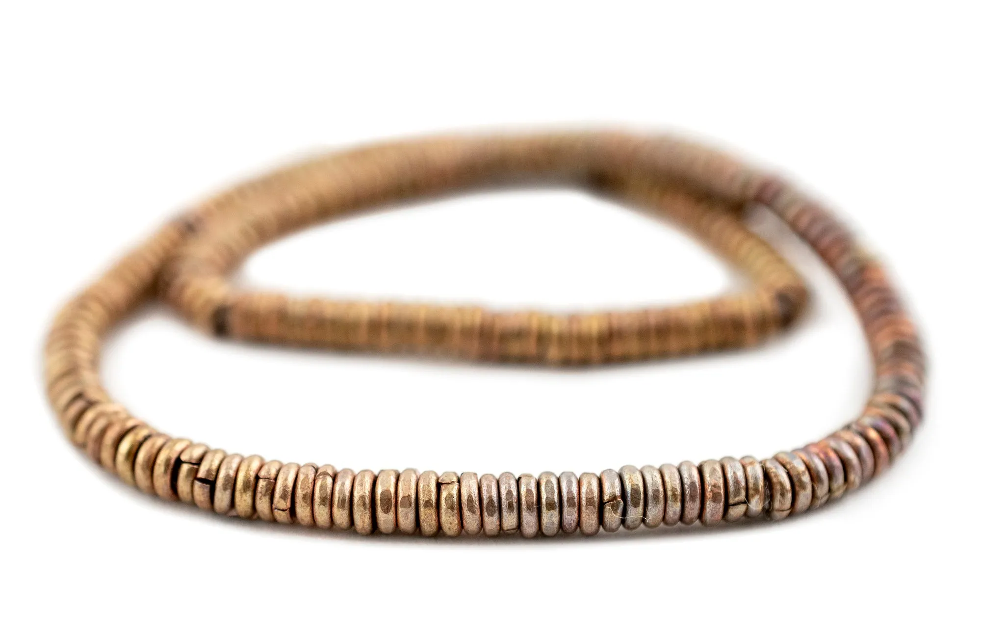 Antiqued Brass Kenya Heishi Beads (4mm)