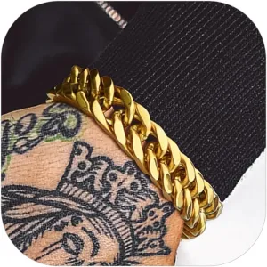 Bandmax Cuban Link Chain Bracelet for Men Women, Silver/Gold/Black Hip Hop Punk Biker Hand Chain Bracelets 7"-9" Mens Chunky Chain Jewelry