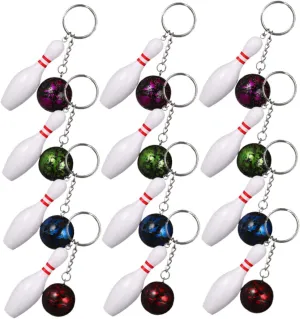 BESPORTBLE 12pcs Bowling Keychains Mini Keychain Keepsakes Sports Themed Key Rings Bowling Ball Charms