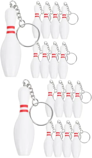 BESPORTBLE 2sets Bowling Keychain Key Ring Fun Bowling Decor Bag Hanging Ornament for Teens 9pcs*2
