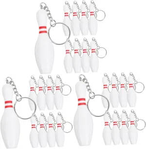 BESPORTBLE 3sets Elegant Bowling Keychain Pendant Small Lightweight for Women Decorative Sports Key Ring 9pcs*3