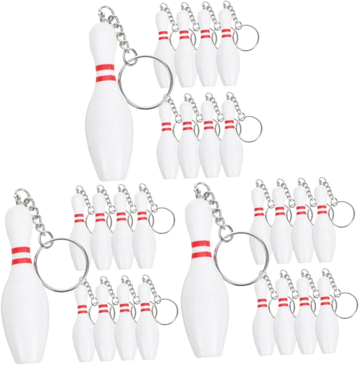 BESPORTBLE 3sets Elegant Bowling Keychain Pendant Small Lightweight for Women Decorative Sports Key Ring 9pcs*3