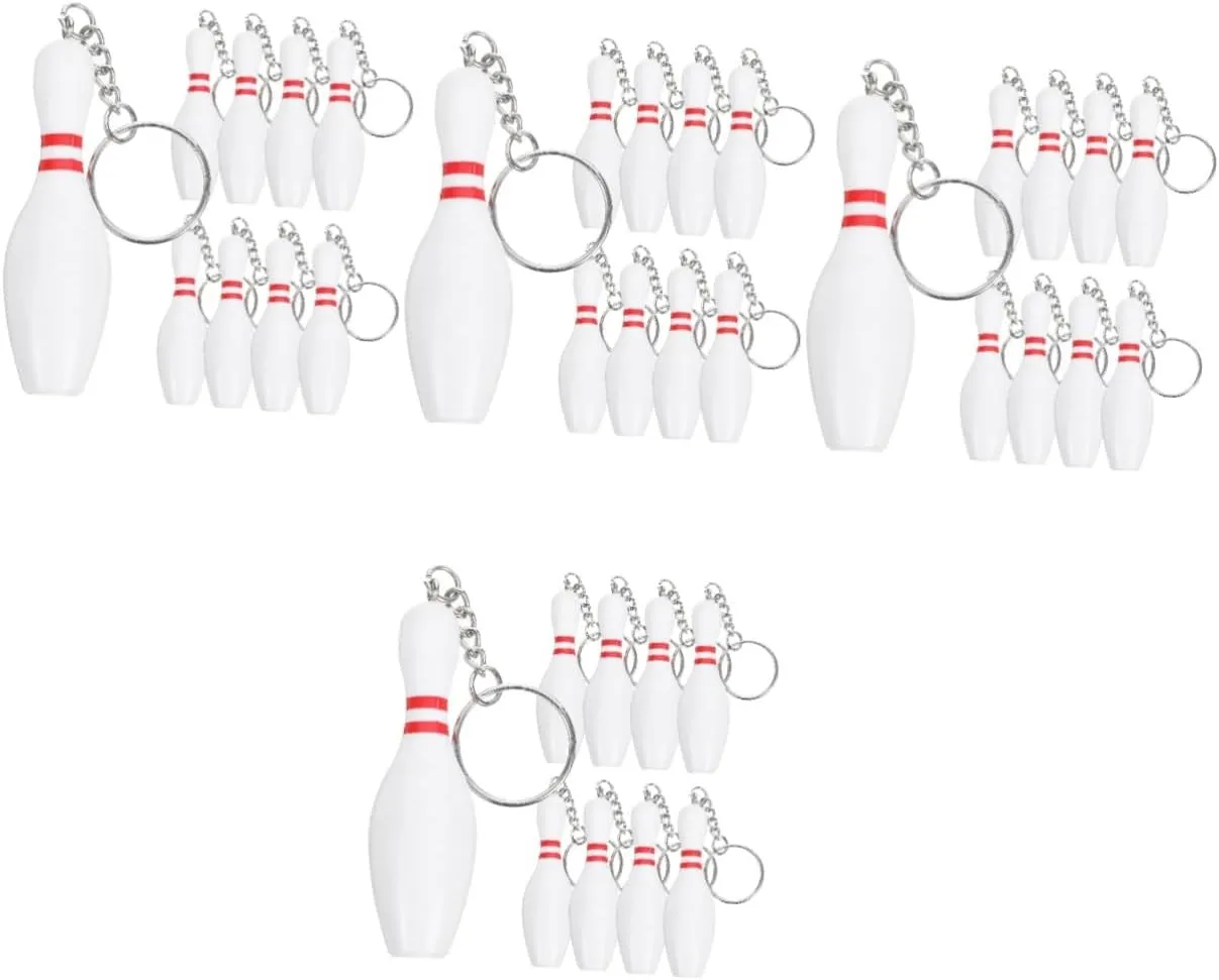 BESPORTBLE 4sets Bowling Keychain Bowling Keychains for Women Decorative Pendant Sports Keyring 9pcs*4