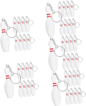 BESPORTBLE 5sets Bowling Ball Pin Keychain Keyring Pendant Backpack Decoration Key Hanging Ornament 9pcs*5