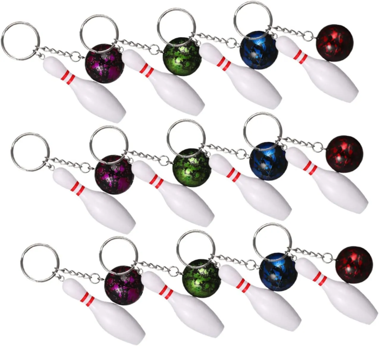 BESPORTBLE Sports Themed Key Rings Bowling Keychain Pendants Bowling Match Keychains Keepsakes