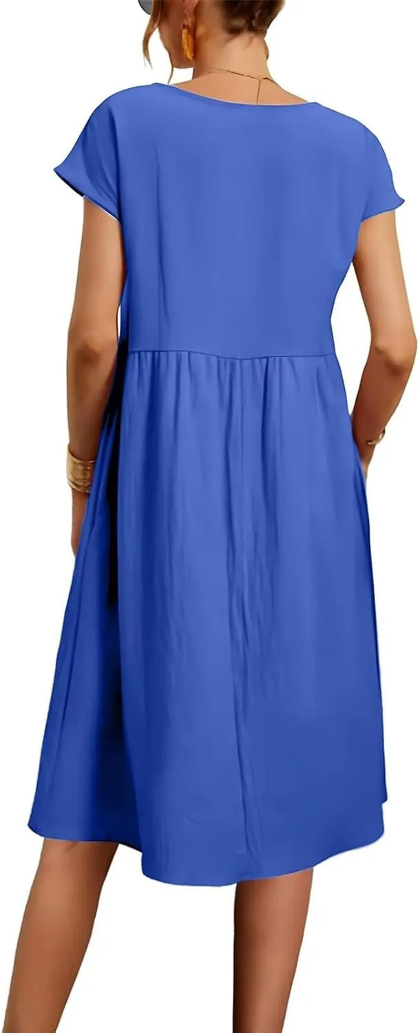 Boho Linen Dress Women Maxi Summer Beach Desses 2025 Dressy Casual Vacation Loose Sundresses Plus Size Spring Outfits