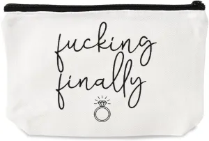 Bridal Shower Gifts for Bride Gifts Cosmetic Bag for Women Engagement Gifts for Her Bachelorette Party Favors Funny Wedding Gifts for Newlyweds Bride To Be Gift Makeup Bag Cute Engaged Gifts