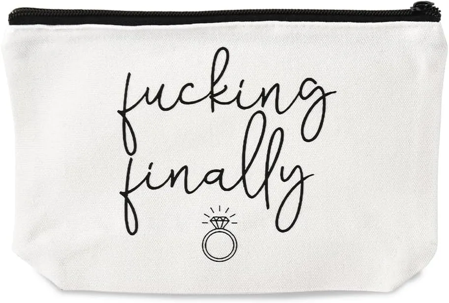 Bridal Shower Gifts for Bride Gifts Cosmetic Bag for Women Engagement Gifts for Her Bachelorette Party Favors Funny Wedding Gifts for Newlyweds Bride To Be Gift Makeup Bag Cute Engaged Gifts