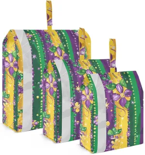 Carnival Beads Floats 3 Set Packing Travel Bags Waterproof Garment Bag Closet Storage Organizer Bag Set Plastic Storage