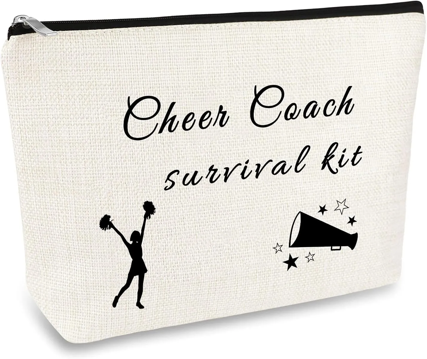 Cheer Coach Gift Cheerleading Makeup Bag Thank You Appreciation Gift for Cheer Teacher Cheerleader Cosmetic Bags Christmas Thanksgiving Graduation Gifts for Cheerleading Coach Travel Makeup Pouch