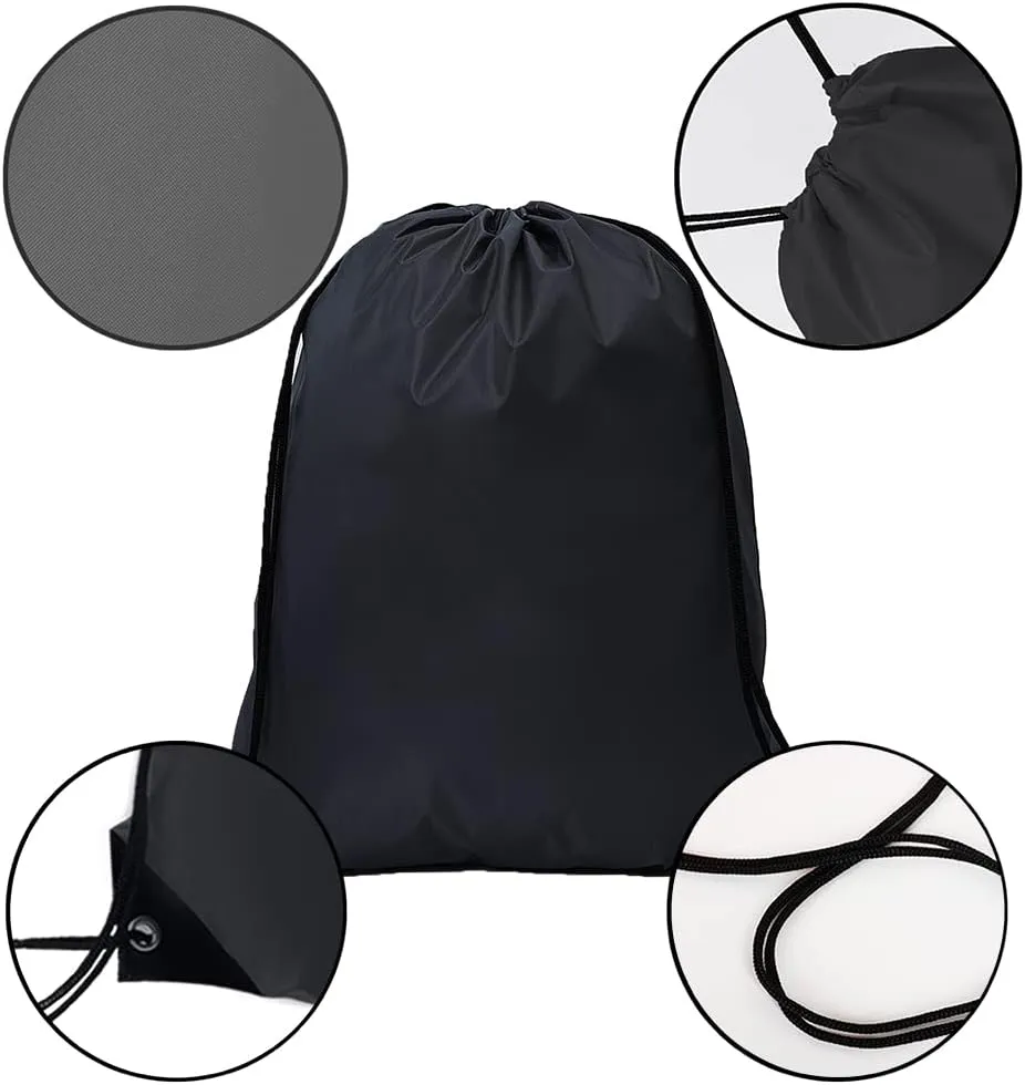CODOBON 50 Pcs Drawstring Bags, Bulk Draw String Backpack, Cinch Polyester Bag for Gym Sport, 10 Colors