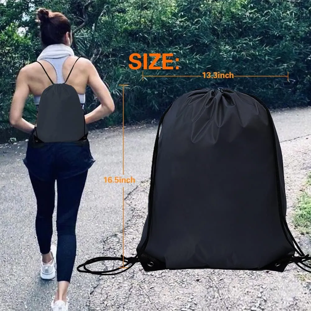 CODOBON 50 Pcs Drawstring Bags, Bulk Draw String Backpack, Cinch Polyester Bag for Gym Sport, 10 Colors
