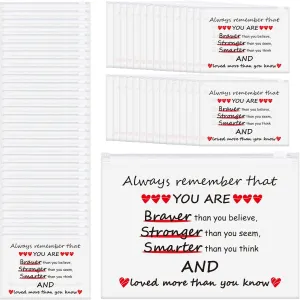 CODOHI 60PCS Inspirational Gifts bags with Zipper for Women Bulk Cosmetic Bags makeup bags Toiletry Bags Pouch Swag Bag Stuffers for Girls Friends Wife employees