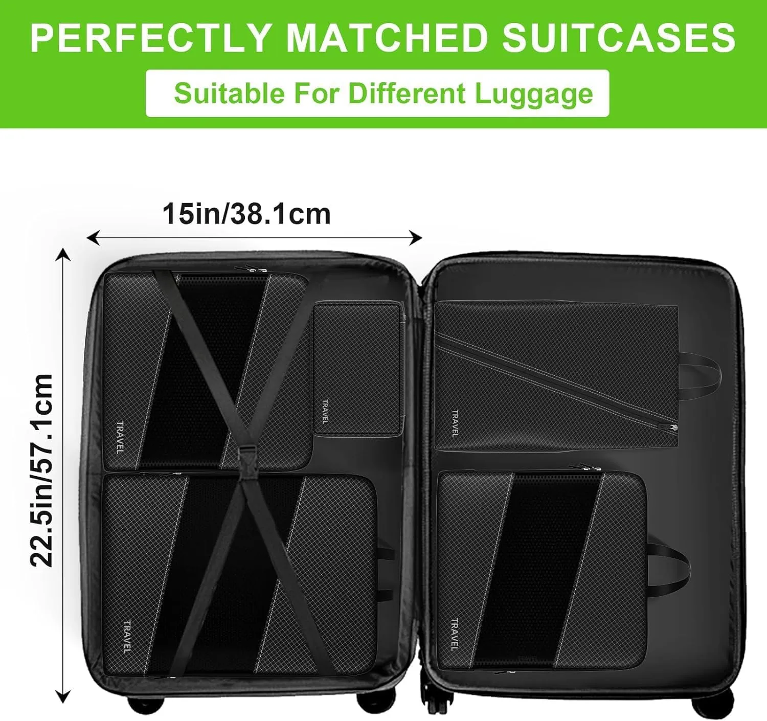 Compression Packing Cubes for Suitcases, UNTIFUL 6 Set Travel Organizer Cubes for Travel Essentials