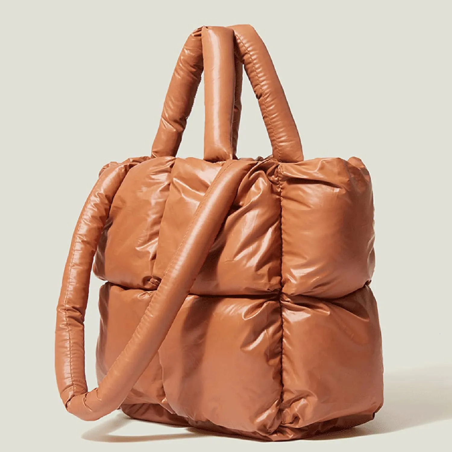 Cross Body Bag For Woman Light Large Quilted Shoulder Bag Carryall Puffer Hobo Bag For Her Friends Travel College F