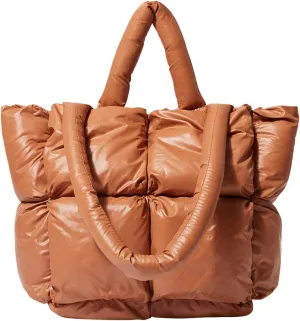 Cross Body Bag For Woman Light Large Quilted Shoulder Bag Carryall Puffer Hobo Bag For Her Friends Travel College F