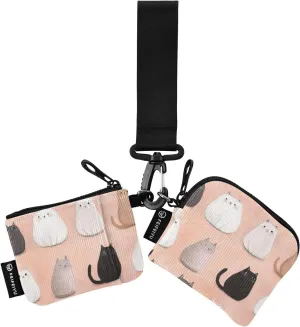Cute Cute Cats Rose Gold Dual Wristlet Wallets for Women Slim Portable Wristlet Wallet Key Holder with Zipper Coin Pocket for Men Women 2 Packs