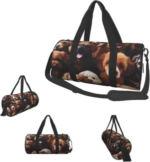 Duffle Bags Dogs Gym Bag for Men Women Waterproof Travel Duffle Bags Convertible Carry on Garment Bag for Travel Sports