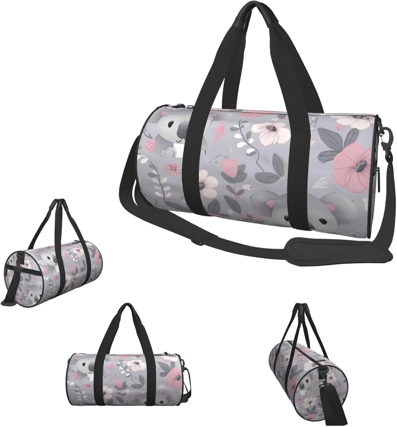 Duffle Bags Koala pattern Gym Bag for Men Women Waterproof Travel Duffle Bags Convertible Carry on Garment Bag for Travel Sports