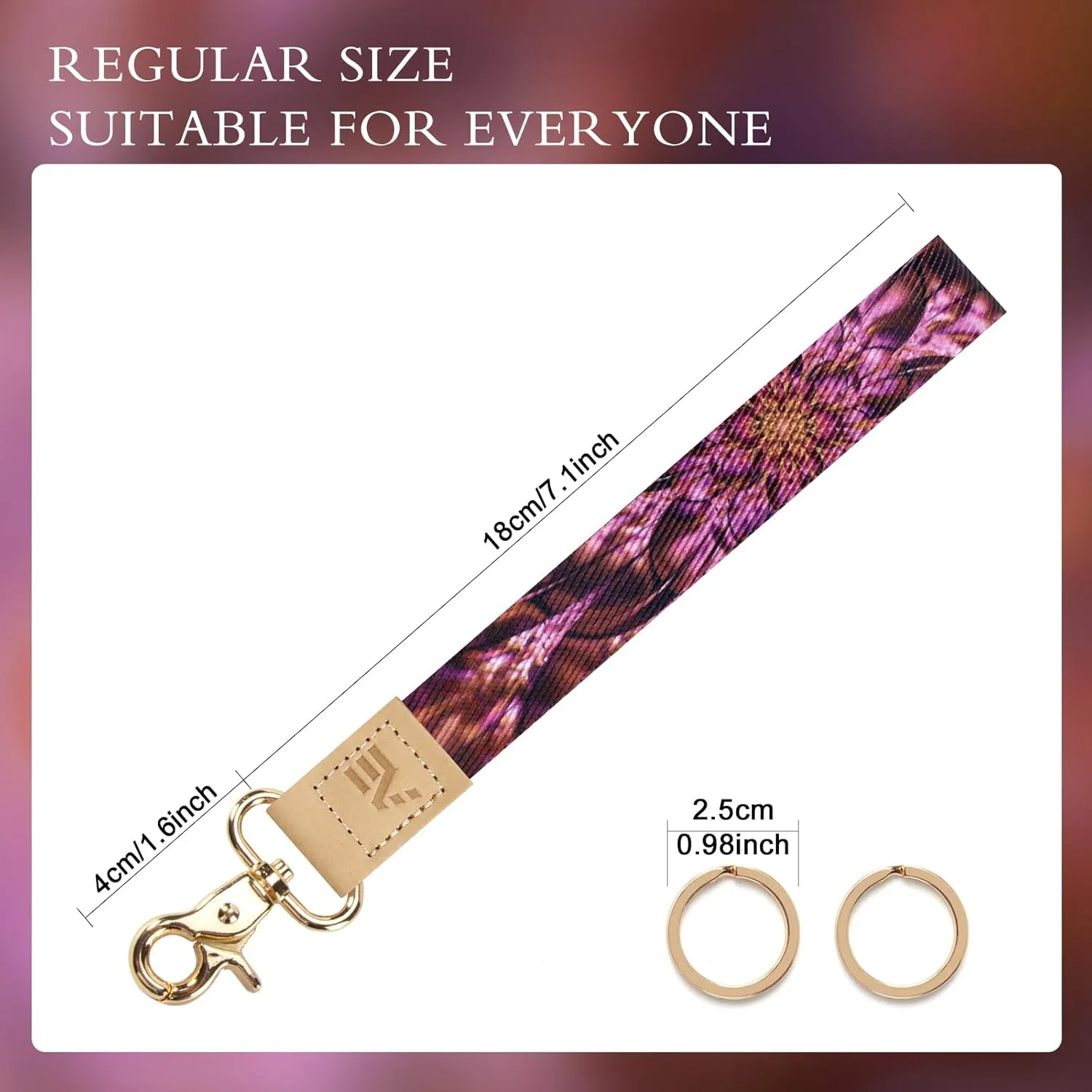EcoVision Cute Keychain Lanyards for Keys, Wristlet Key lanyard for Women, Badge Lanyards Strap with 2 keyrings