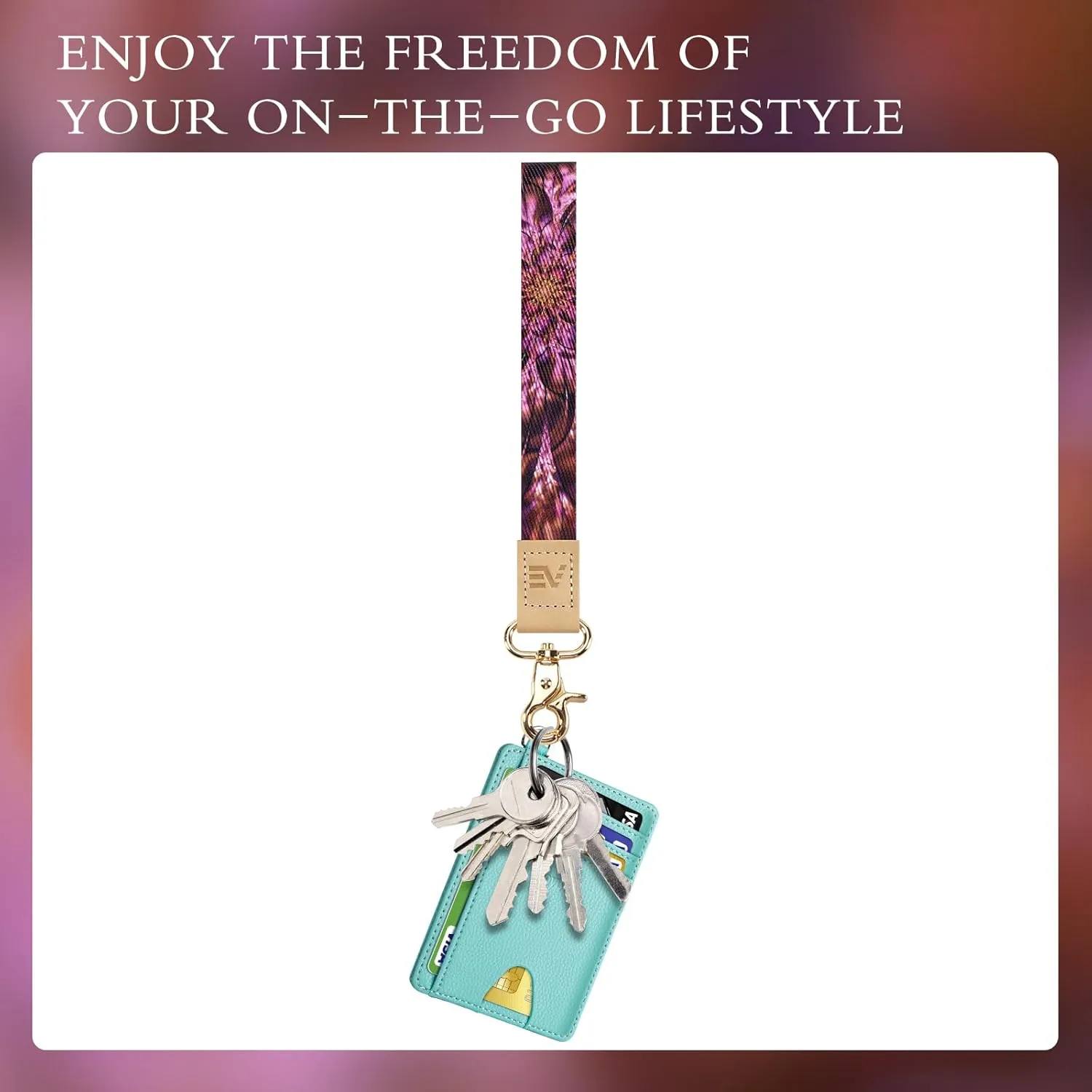 EcoVision Cute Keychain Lanyards for Keys, Wristlet Key lanyard for Women, Badge Lanyards Strap with 2 keyrings