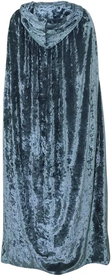 EDAUWAE Galadriel Costume Dress Womens Medieval Costume Princess with Hooded Cloak Lord Ring of Power Halloween Outfits