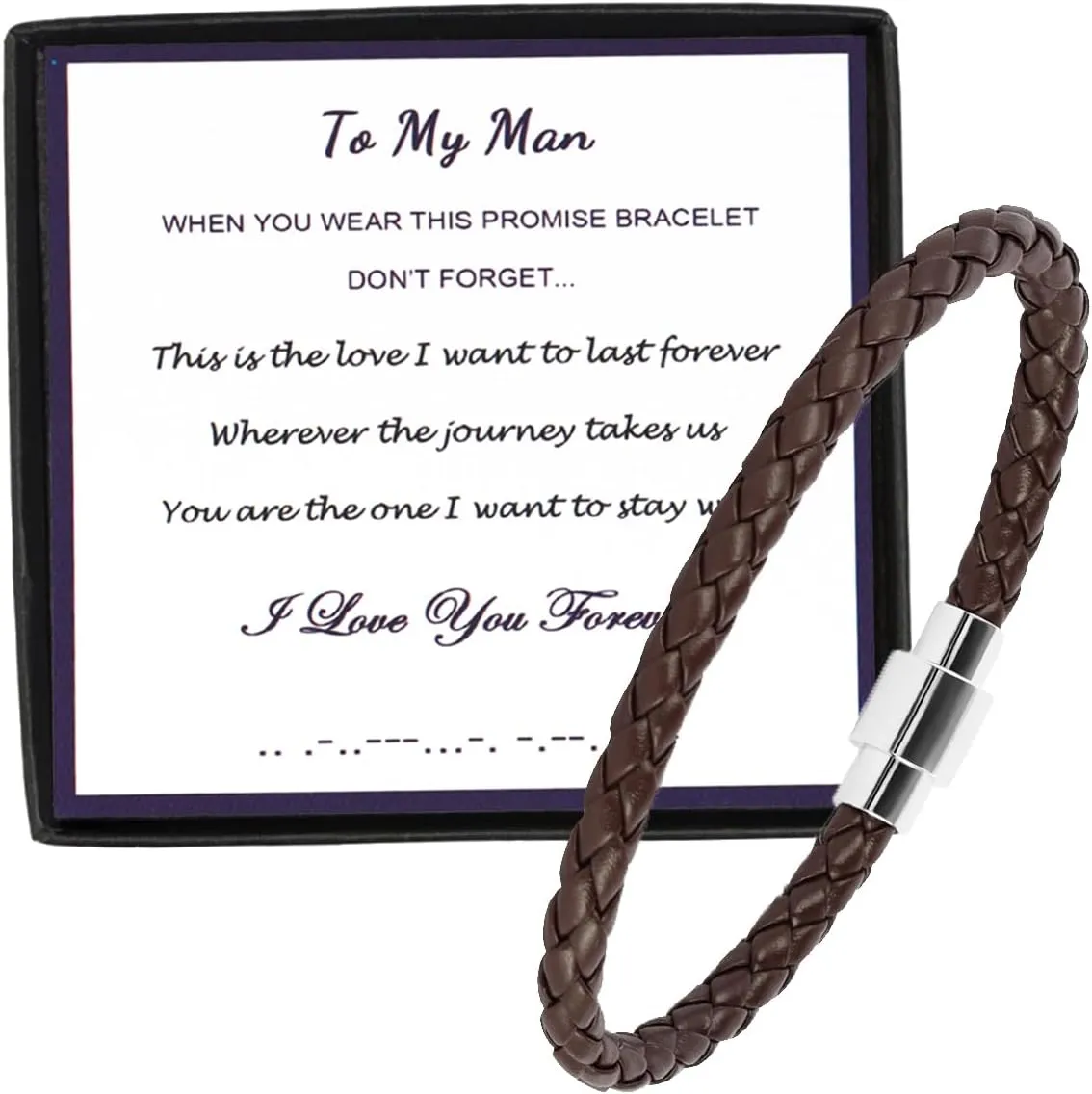 Eigso Unisex Braided Leather Wrap Bracelets for Men Women Stainless SteelClasp Cuff Wristbands for Man Woman Handcrafted Interwoven Rope Wristlet