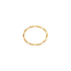 Figaro Chain Ring | Solid 14k Gold