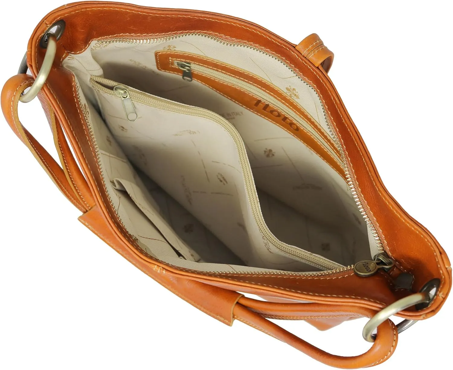 Floto Tavoli Leather Shoulder Bag Women's Handbag with Crossbody Strap
