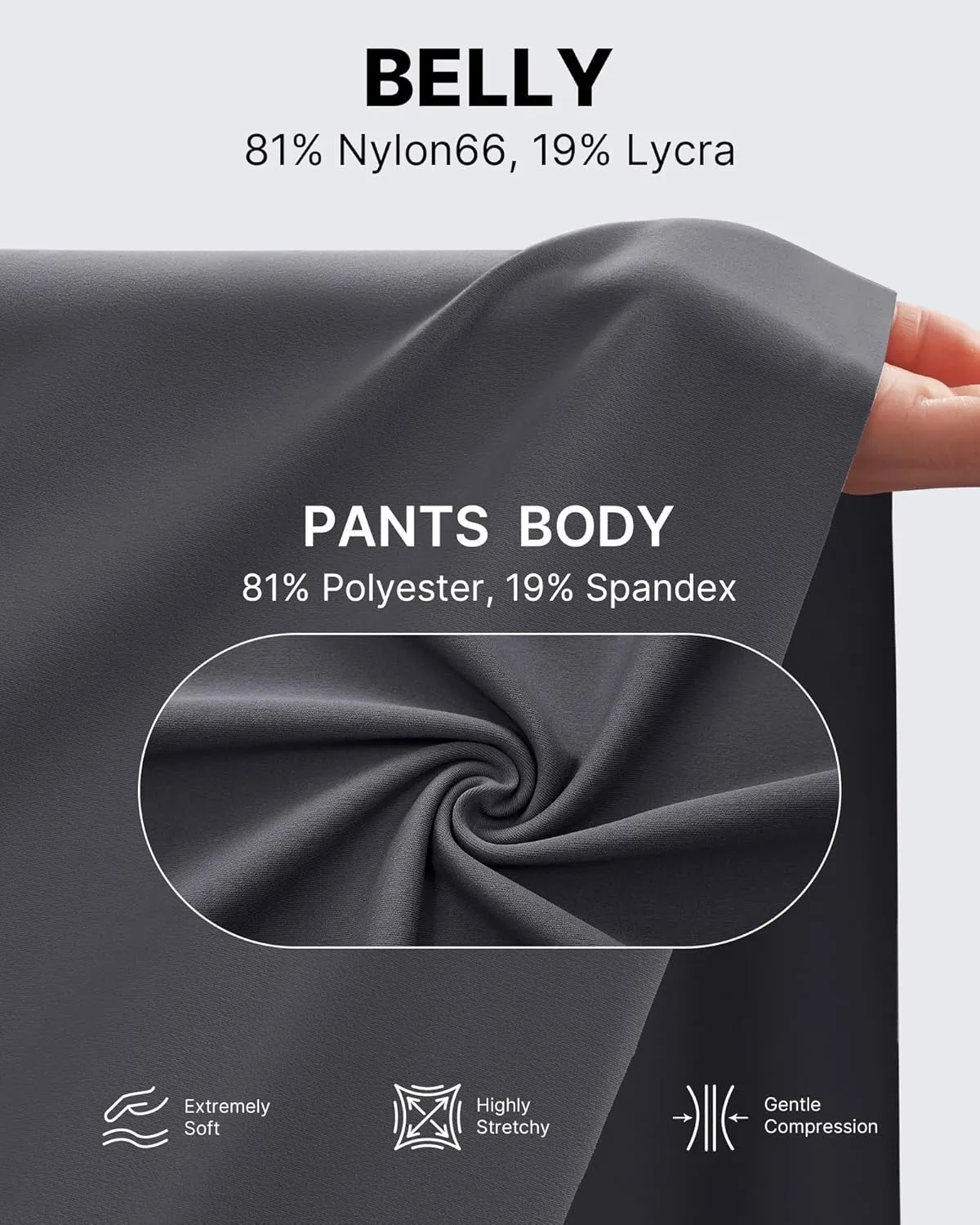 G4Free Maternity Pants Over The Belly Yoga Dress Work Pregnancy Pants Stretchy Lounge Wide Leg Trousers with Pockets