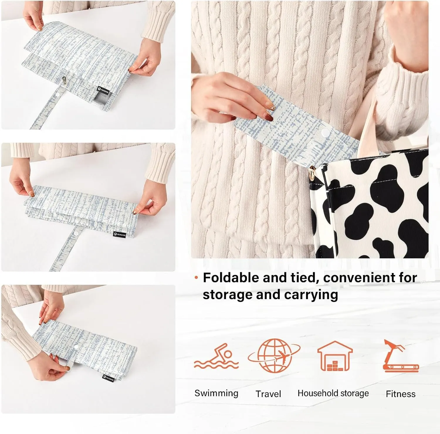 Garment Bag Closet Storage, Luggage Space Saver, Monochrome Stripes, Waterproof, 3 Set Travel Packing Cubes For Suitcases, Luggages Management Personnel