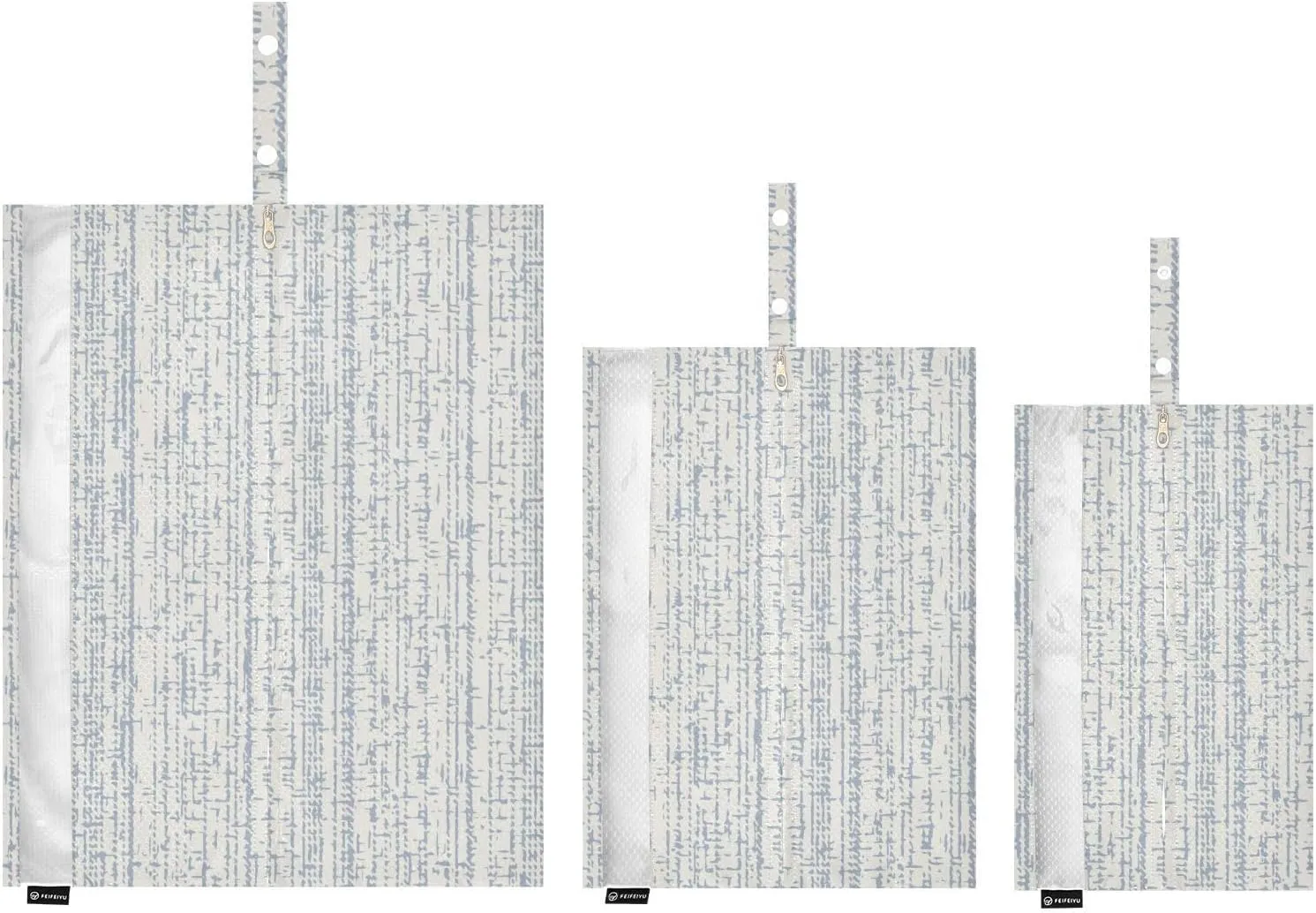 Garment Bag Closet Storage, Luggage Space Saver, Monochrome Stripes, Waterproof, 3 Set Travel Packing Cubes For Suitcases, Luggages Management Personnel