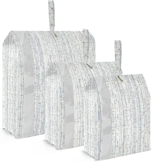 Garment Bag Closet Storage, Luggage Space Saver, Monochrome Stripes, Waterproof, 3 Set Travel Packing Cubes For Suitcases, Luggages Management Personnel