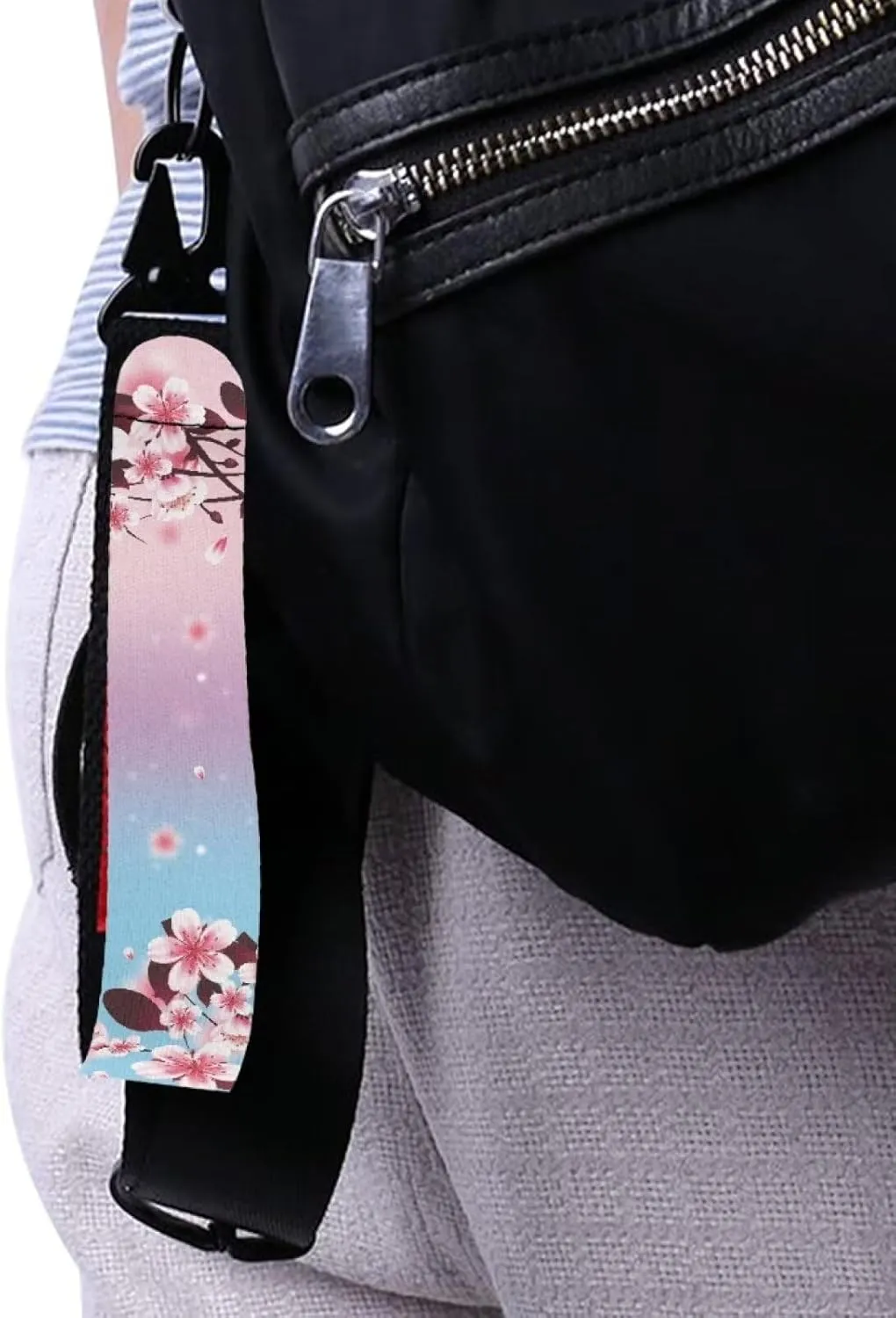 GIFTPUZZ Wristlet Keychain Neoprene Hand Wrist Lanyard Keyring Key Chains Metal Rings Clip Keys Holder for Women Men Kids
