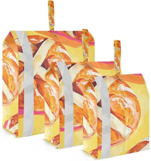 Happy Easter Hot Cross Buns 3 Set Travel Packing Cubes For Suitcases, Foldable, Garment Bag Closet Storage, Luggage Space Saver, Organizadores De Maletas Para