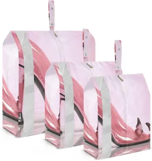 High Heels Butterfly Packing Cubes Set of 3, Lightweight Travel Luggage Organizers Foldable Bags for Easy Packing and Organization
