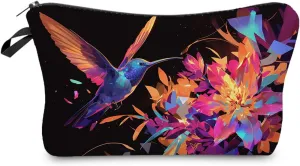 Hummingbird Gift Hummingbird Makeup Bag Cute Small Makeup Organizer Bag Travel Toiletry Zipper Pouch Trochilus Cosmetic Bag Birthday Christmas Gift for Bird Lovers Women