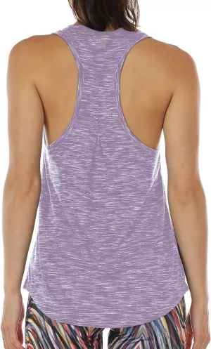 icyzone Workout Tank Tops for Women - Athletic Yoga Tops, Racerback Running Tank Top, Gym Exercise Shirts