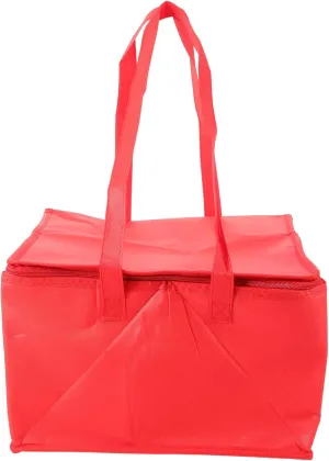 Insulated Food Carrying Bag Large Capacity Food Bag for Door Dash Smooth Zipper for Restaurant Picnic Shopping Beach Travel Handles and Flat Bottom Random Color