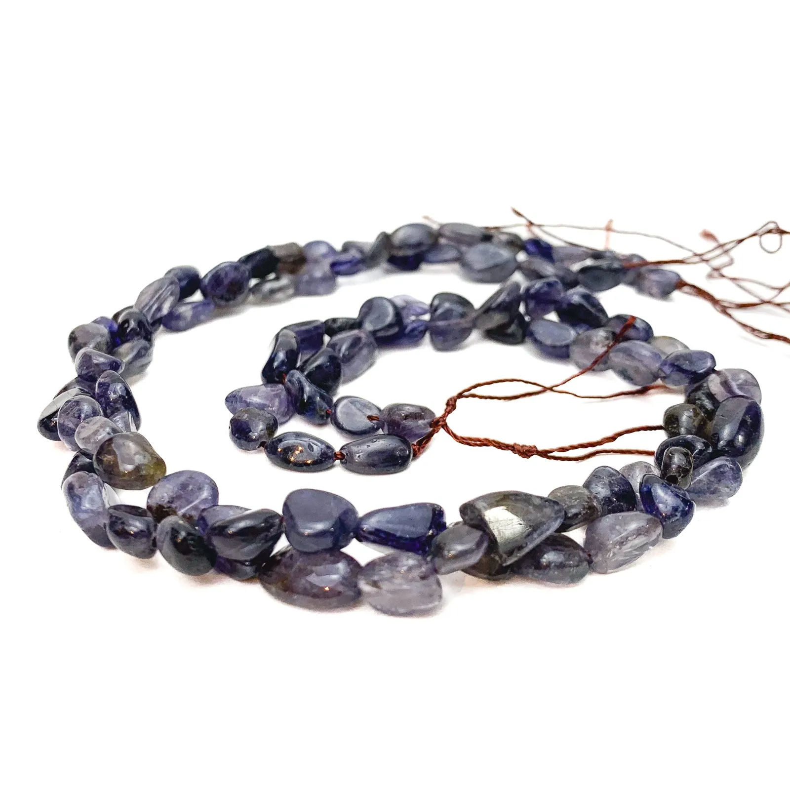 Iolite Smooth Pebbles Bead Strand